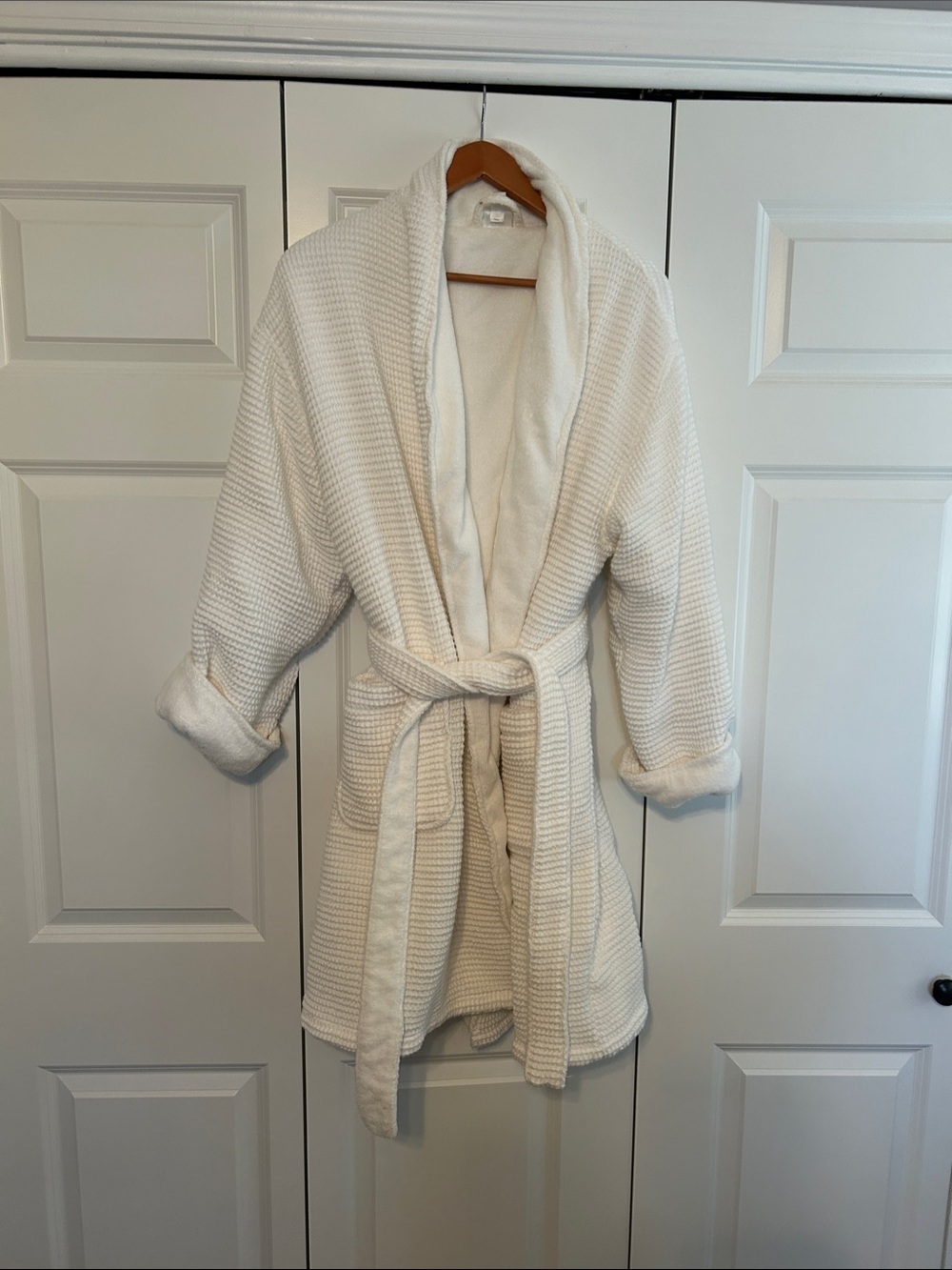 Hotel Collection Ivory Plush Bath Robe